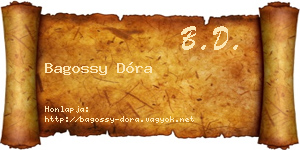 Bagossy Dóra névjegykártya