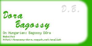 dora bagossy business card